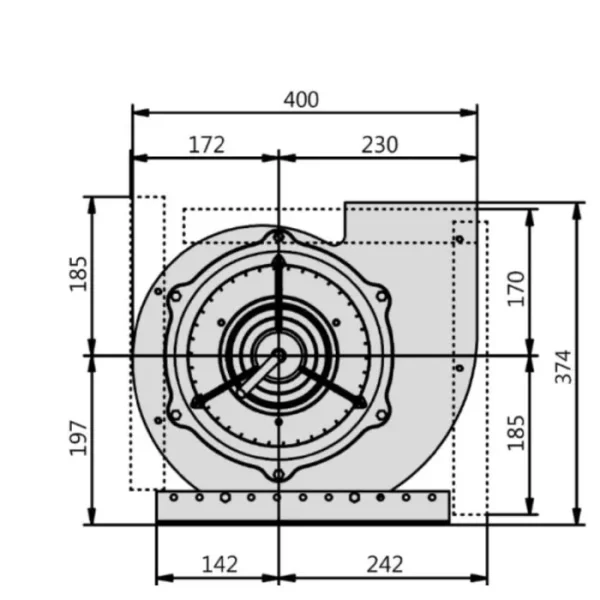 Horeca Afzuigmotor DRAE 249-4.5HA 4
