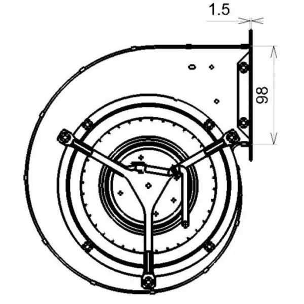 Horeca Afzuigmotor drae 160 5